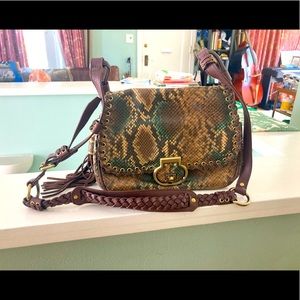 Rafe New York Zani Printed Python Crossbody bag